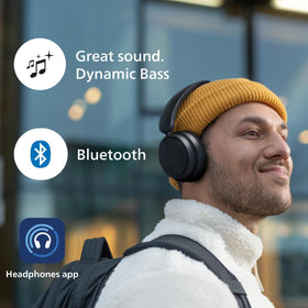 PHILIPS H5209 close-up of soft memory-foam ear cup highlighting comfort and seal benefit
