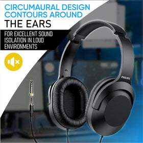 PHILIPS rotating earcups for easy one-ear monitoring