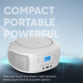 PHILIPS boombox in use at a picnic demonstrating portability and outdoor listening enjoyment