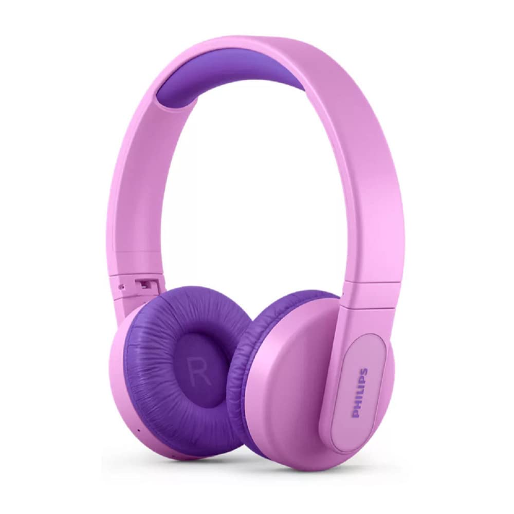 PHILIPS K4206 headphones pink unboxing view for kid-friendly design