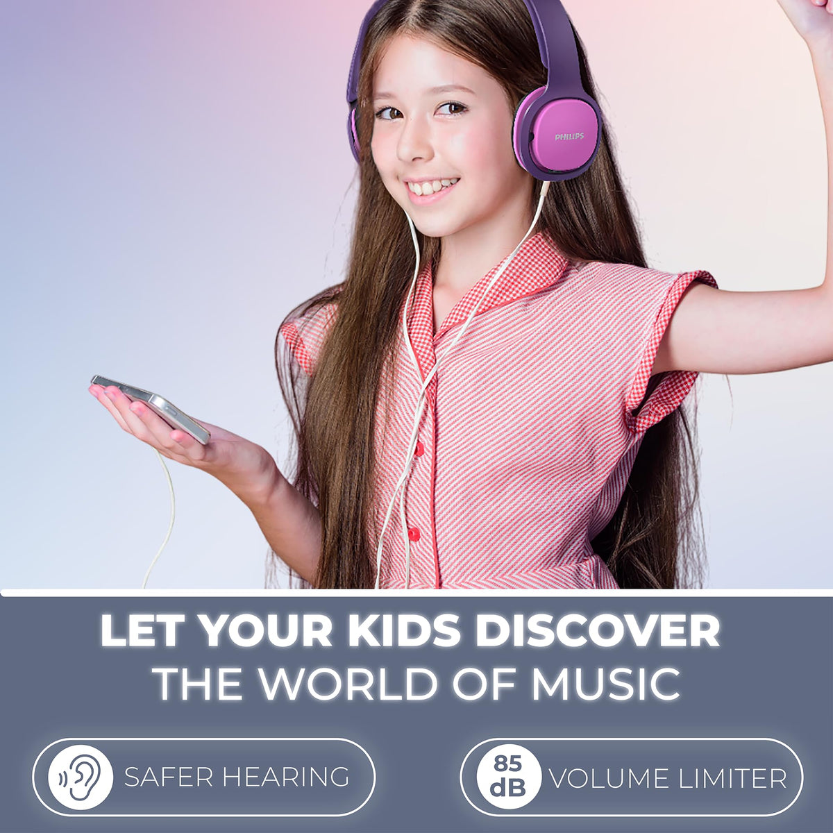 PHILIPS Kids Headphones with adjustable headband to grow with the child
