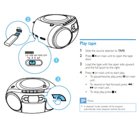 PHILIPS MP3 USB Direct playback for streaming or stored files.