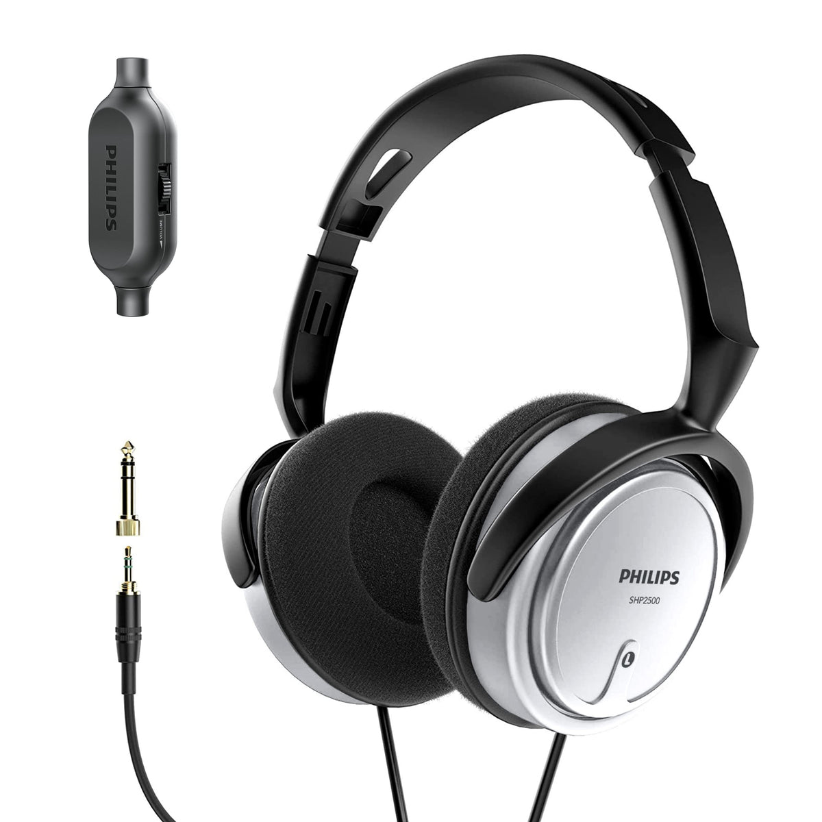 Philips over-ear headphones angled view for studio monitoring clarity