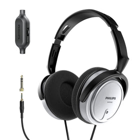 Philips over-ear headphones angled view for studio monitoring clarity