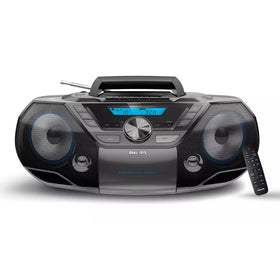PHILIPS portable CD Boombox front view with rich stereo sound for home use