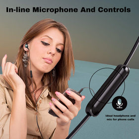 Philips Pro wired earbuds Hi-Res audio delivers crisp highs and deep bass.