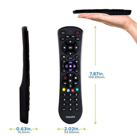 Philips remote DVR navigation for effortless menu browsing.