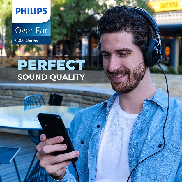 PHILIPS SHP6000 headband detail illustrating adjustable fit and balanced pressure relief