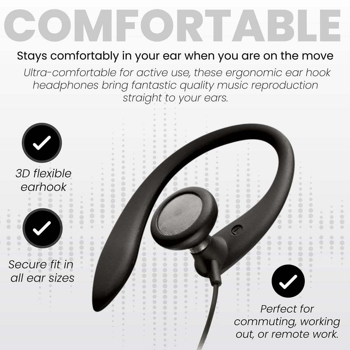 PHILIPS SHS3200BK 1.2m cable image showcases flexible outdoor use.