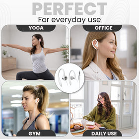Ergonomic contoured earhook enhances comfort and stability in Philips SHS3200WT