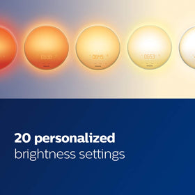 Philips SmartSleep wake-up light FM radio for morning entertainment.