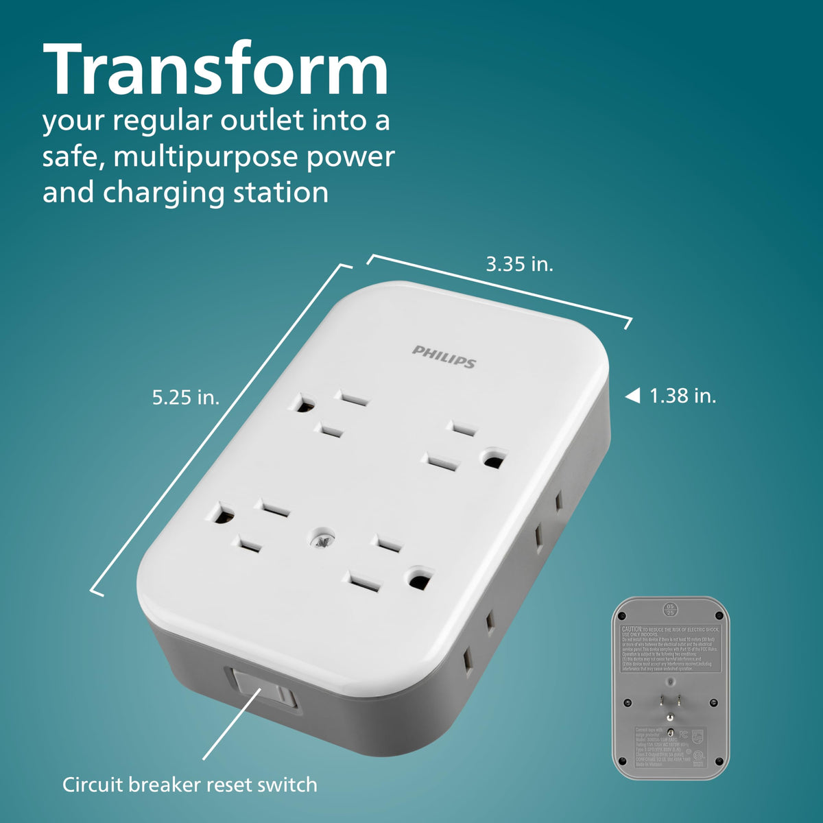 PHILIPS SPP3453GW white and gray design complements modern spaces