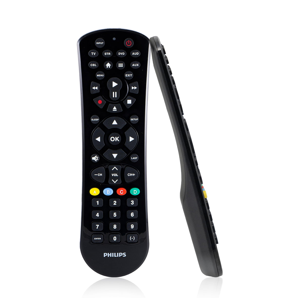 Philips SRP9263C/27 universal remote front view showing sleek design and layout