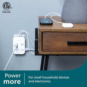 PHILIPS surge protector with 1140 Joules guards electronics against spikes