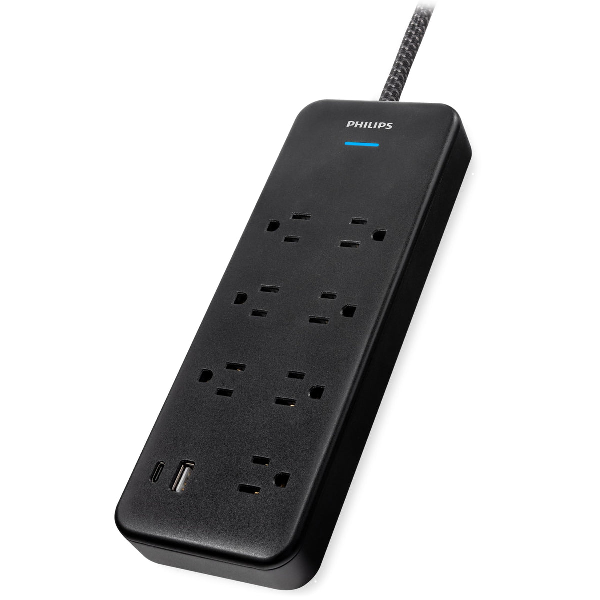 PHILIPS braided 4 ft cord keeps cords neat and flexible.