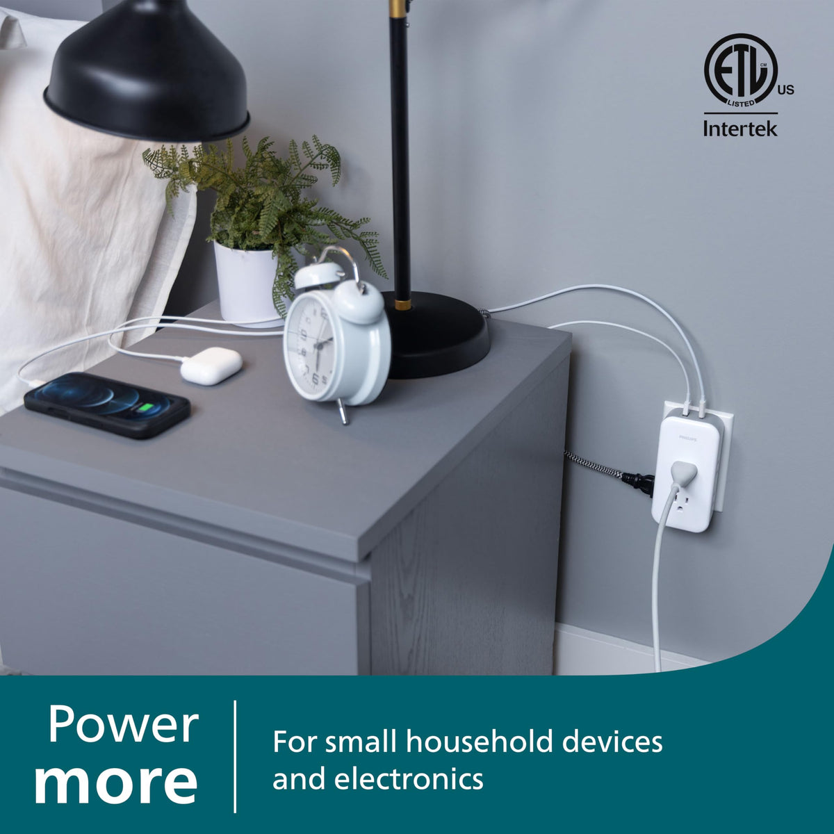 Philips 490 Joules surge protection shields connected electronics