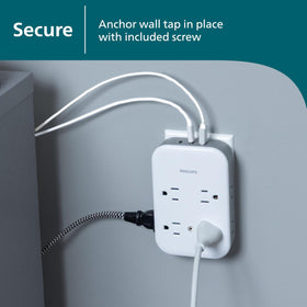PHILIPS surge tap USB-C and USB-A ports for fast device charging