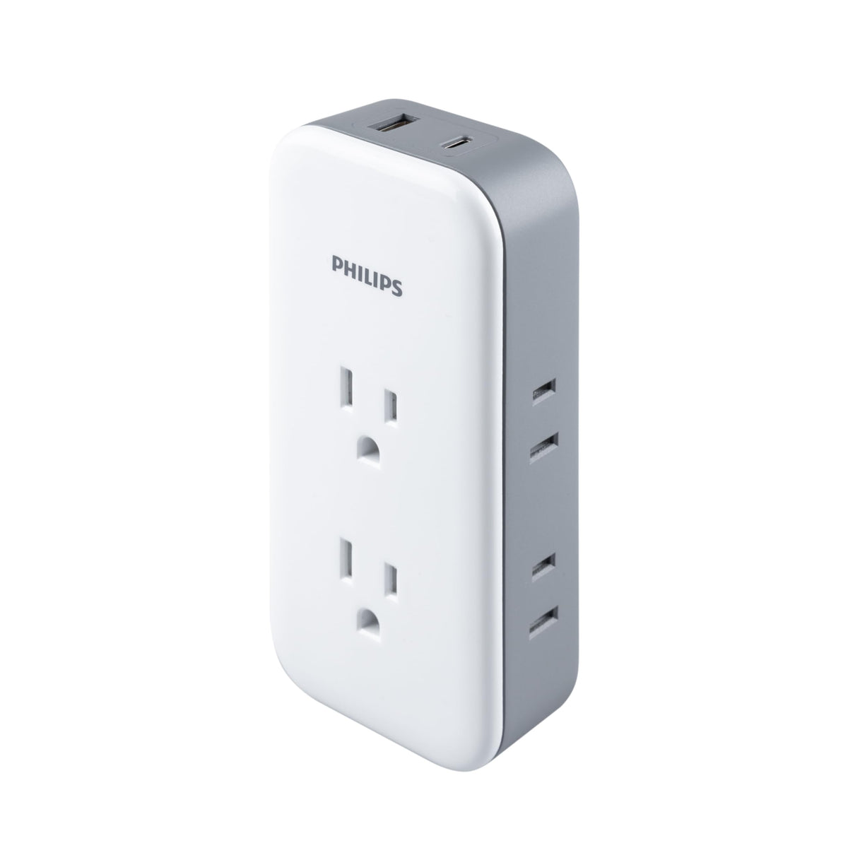 Philips surge tap USB C port in use for quick device charging