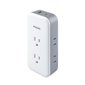 Philips surge tap USB C port in use for quick device charging