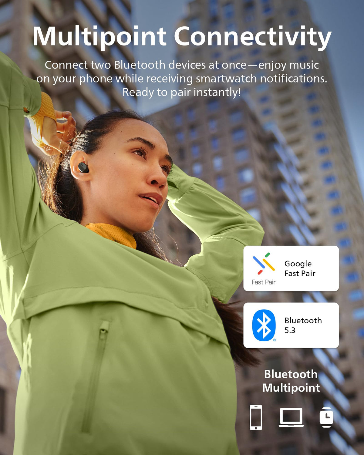 PHILIPS TAA5508 app control with an equalizer for personalized sound.
