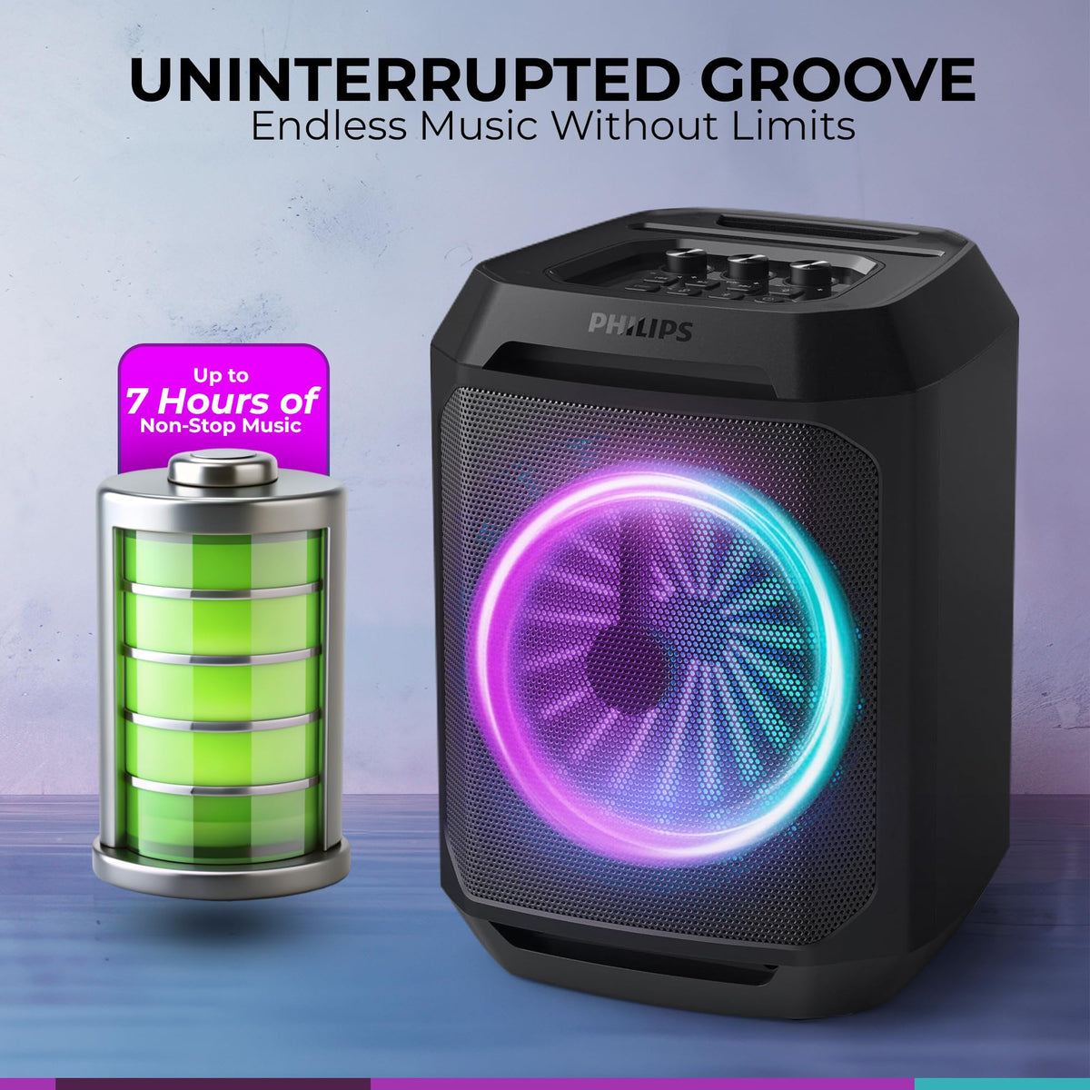 Philips TAXA2208 included-accessories pack for quick setup and play.
