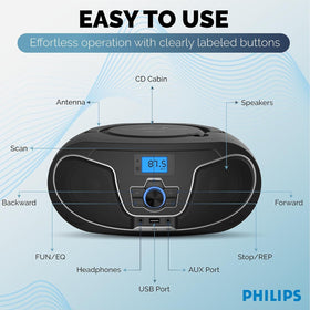 Philips TAZ3300 FM radio with digital tuning and display