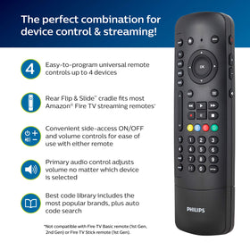 PHILIPS remote showcasing broad device compatibility library
