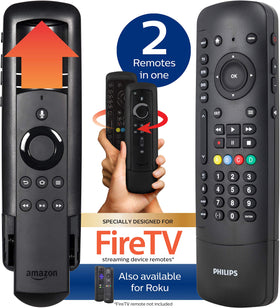 PHILIPS remote with Flip & Slide cradle securely holds compatible Fire TV remote