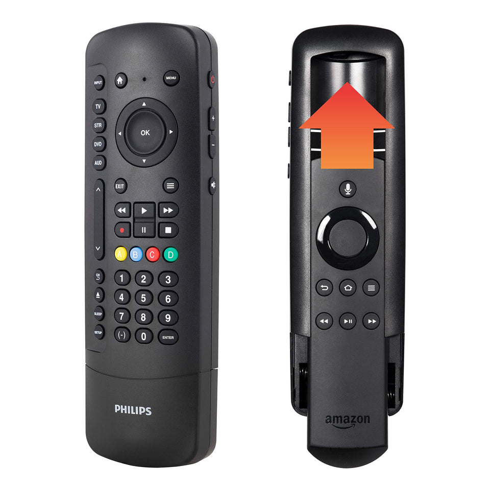 PHILIPS universal companion remote front view for comfortable, one-handed control