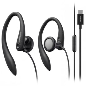 PHILIPS USB-C wired earbuds with secure earhook fit for active workouts