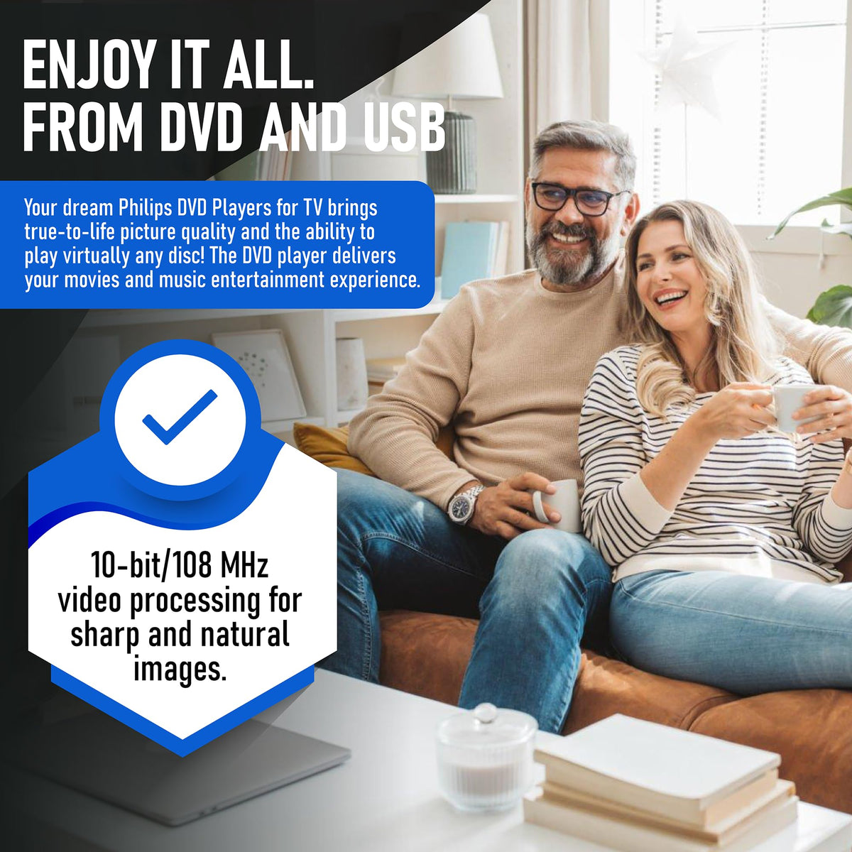 PHILIPS USB port with flash drive inserted benefit: play photos, music, movies