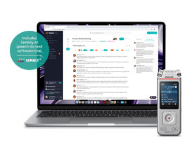 Philips VoiceTracer DVT4115 side controls for easy one-handed use.