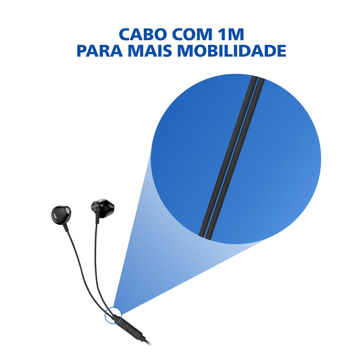 PHILIPS wired earbuds 3.5mm jack for universal compatibility