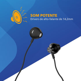 PHILIPS wired earbuds three-size ear tips ensure a secure seal