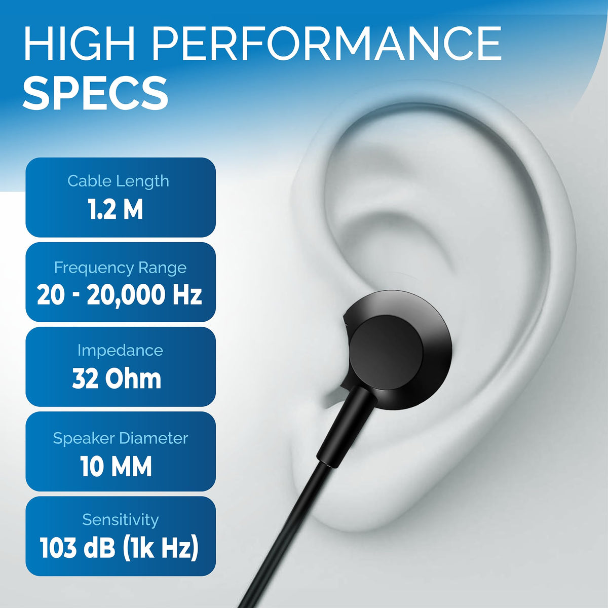 Philips lightweight in-ear design ideal for all-day listening
