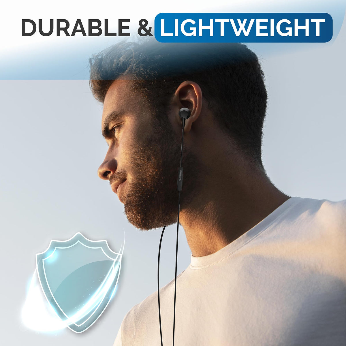 Philips USB-C earbuds with built-in microphone for clear calls anywhere