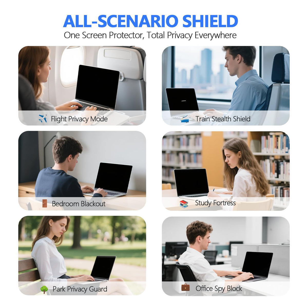 Phimoos high-definition privacy screen preserves near-original clarity on MacBook Air.
