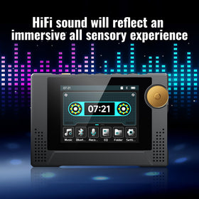 Phinistec touchscreen UI with rotating cassette animation for nostalgic playback