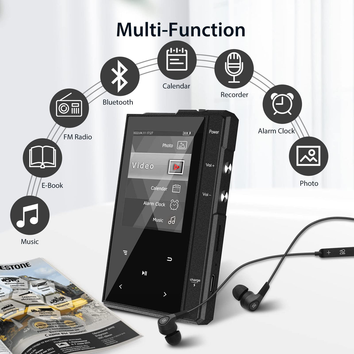 Phinistec Z6 micro SD slot close-up showing expandable memory up to 256GB benefit