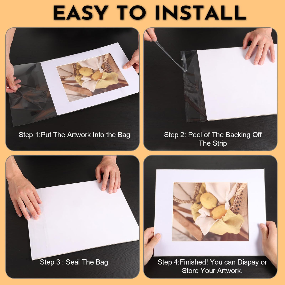 Phiocxem crystal-clear storage bag keeps art visible and safe.