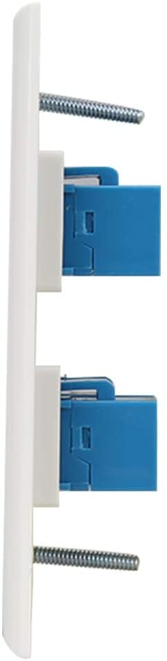 Phizli Ethernet wall plate side angle for easy wall mounting