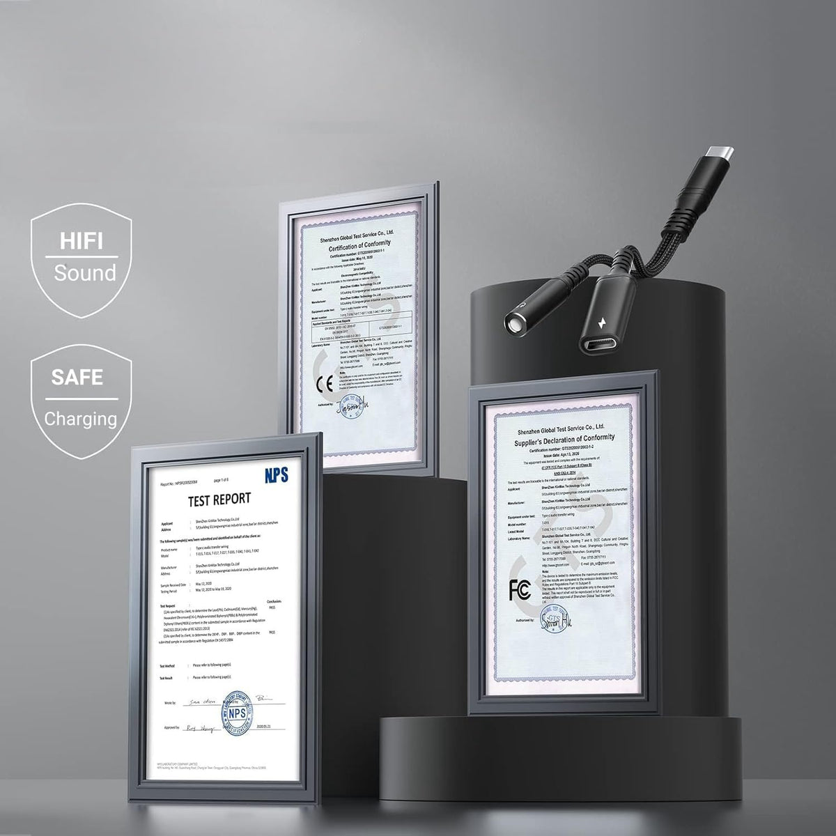 Phoie packaging showing compact 2-in-1 design for travel.