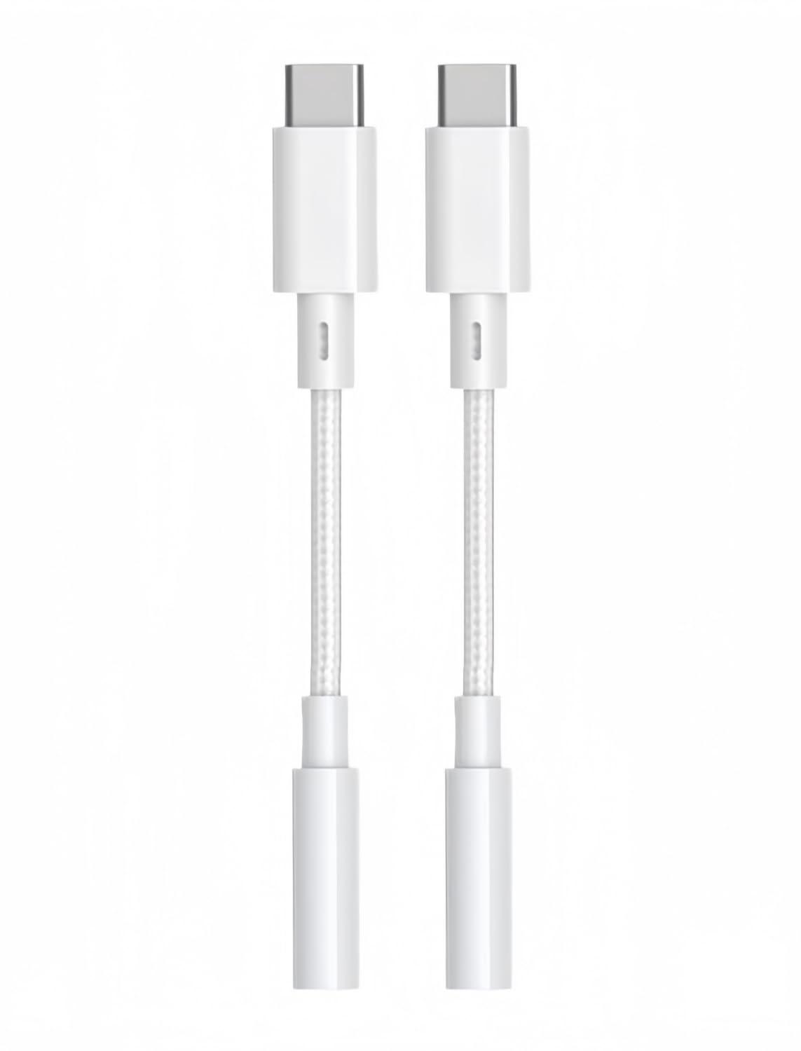 phoie USB-C to 3.5mm adapter front view, durable for on-the-go listening.