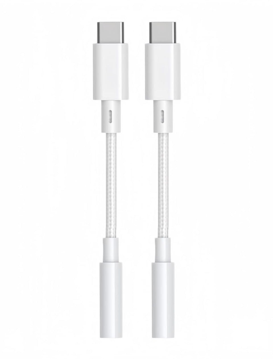 phoie USB-C to 3.5mm adapter front view, durable for on-the-go listening.