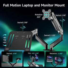 Pholiten dual-monitor-gas-spring-arm enables smooth, effortless position changes
