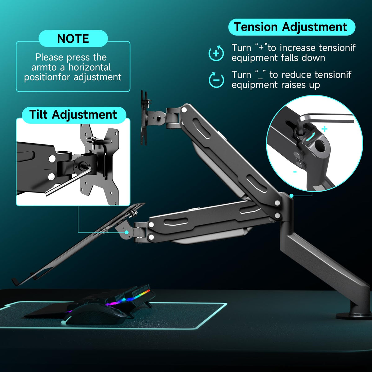 Pholiten tabletop-clamp-installation offers quick, tool-free mounting on most desks