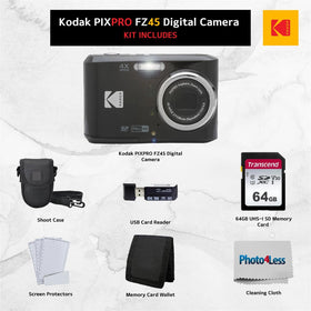 PHOTO4LESS Kodak Pixpro FZ45 back view highlights easy-grip controls.