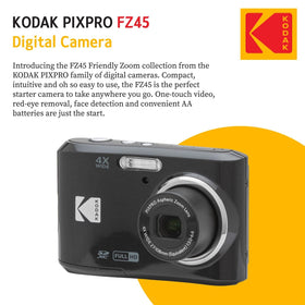 PHOTO4LESS Kodak Pixpro FZ45 records 1080p Full HD video for memories.