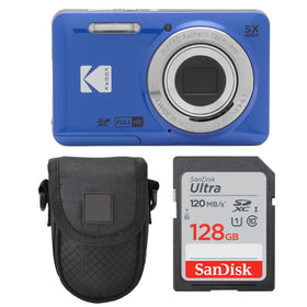 Photo4Less Kodak PIXPRO FZ55 blue camera ready for travel photography.