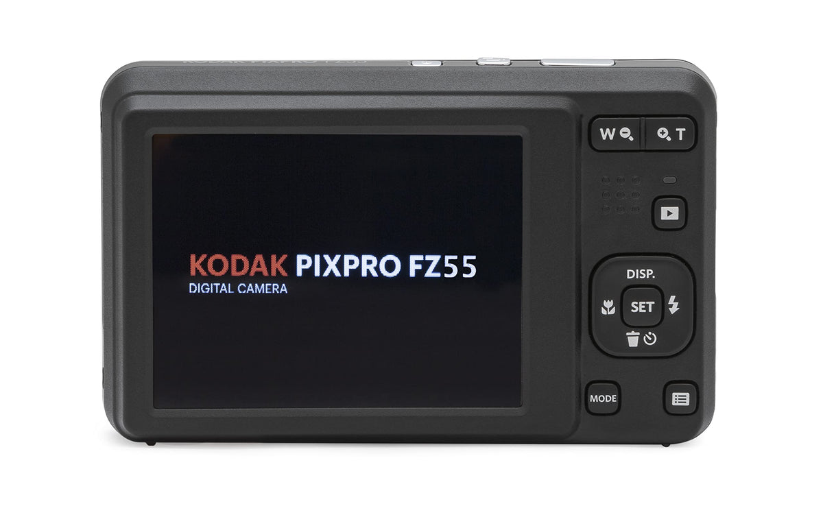 Kodak PIXPRO FZ55 blue extendable monopod for stable shots.